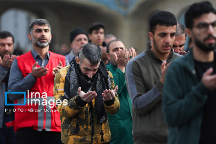 اقامه نماز باران - حرم حضرت عبدالعظیم حسنی علیه السلام