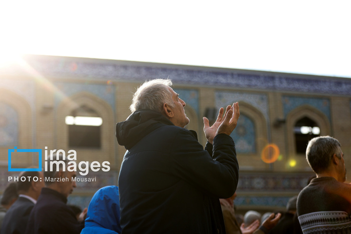 اقامه نماز باران - حرم حضرت عبدالعظیم حسنی علیه السلام