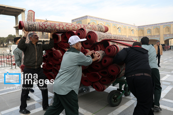 اقامه نماز باران - حرم حضرت عبدالعظیم حسنی علیه السلام