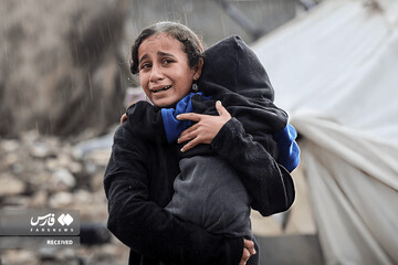 بارش شدید باران در غزه