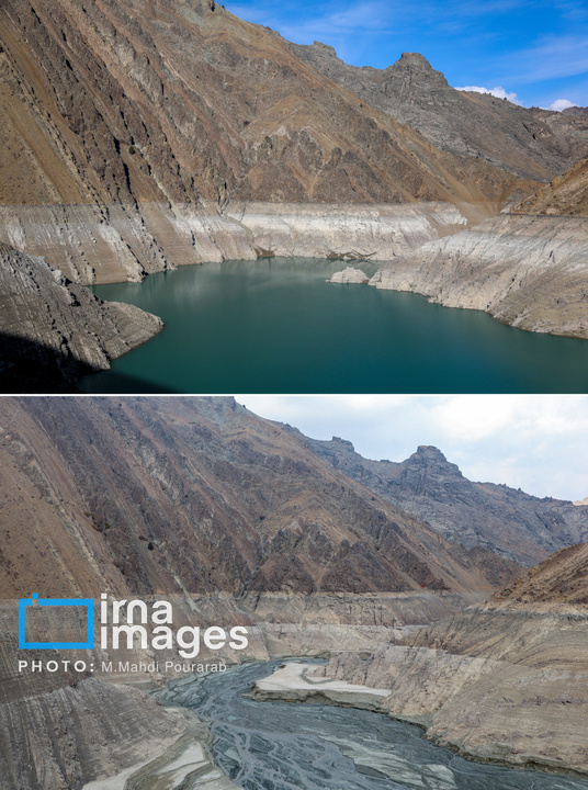 خشک‌ترین وضعیت سد کرج در یک دهه اخیر