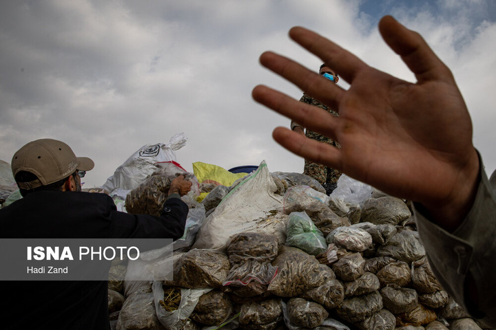 مراسم امحای ۲۰ تن انواع مواد مخدر - تهران