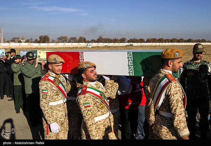 مراسم استقبال از هشت شهید گمنام دوران دفاع مقدس در همدان