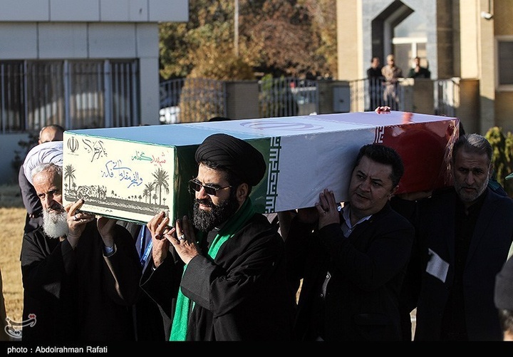 مراسم استقبال از هشت شهید گمنام دوران دفاع مقدس در همدان