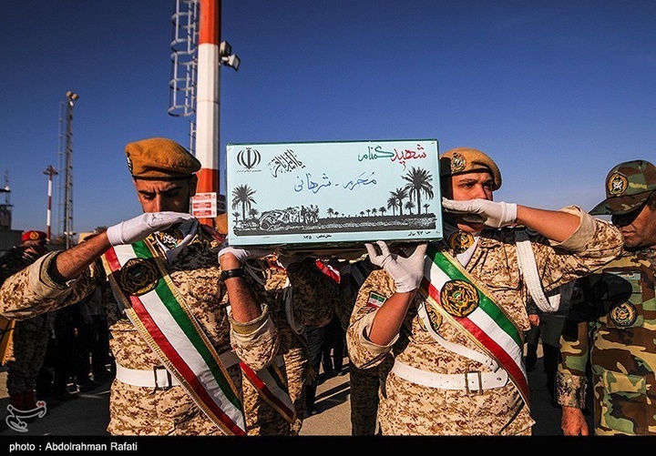 مراسم استقبال از هشت شهید گمنام دوران دفاع مقدس در همدان