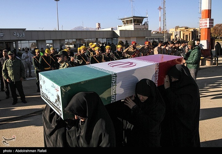 مراسم استقبال از هشت شهید گمنام دوران دفاع مقدس در همدان