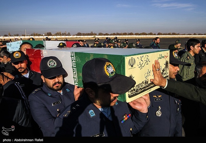 مراسم استقبال از هشت شهید گمنام دوران دفاع مقدس در همدان