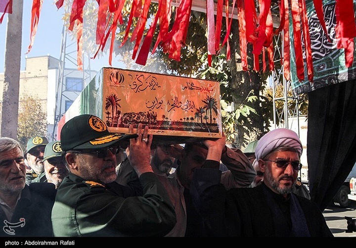 مراسم استقبال از هشت شهید گمنام دوران دفاع مقدس در همدان