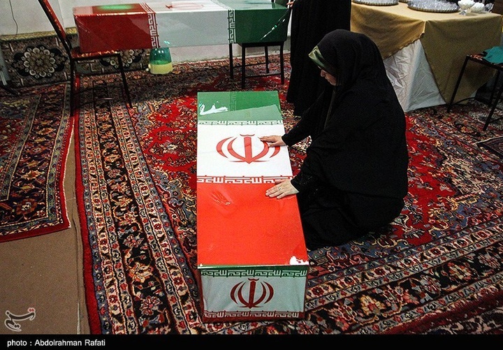 مراسم استقبال از هشت شهید گمنام دوران دفاع مقدس در همدان