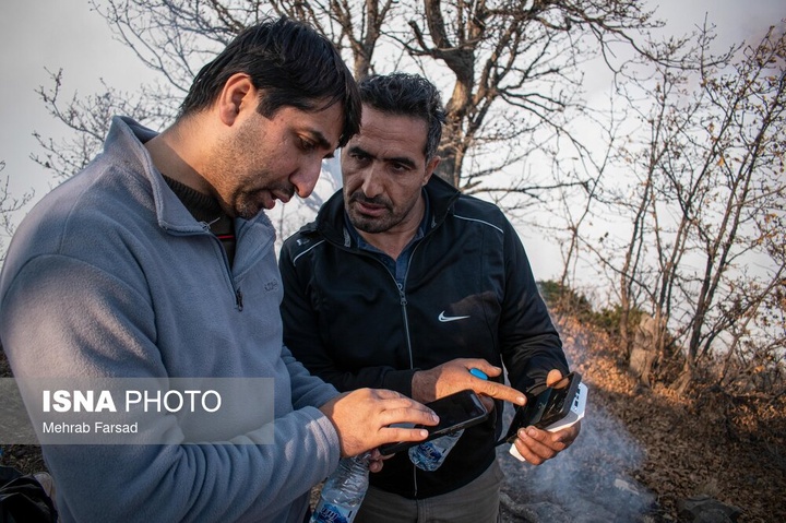 عملیات مهار آتش‌سوزی مناطق کوهستانی روستاهای دلیر و الیت