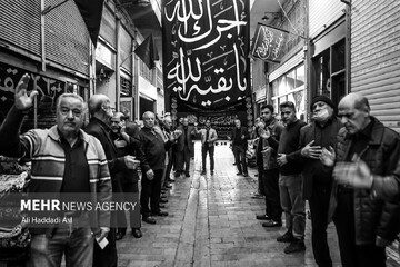 مراسم عزاداری فاطمیه در بازار تهران