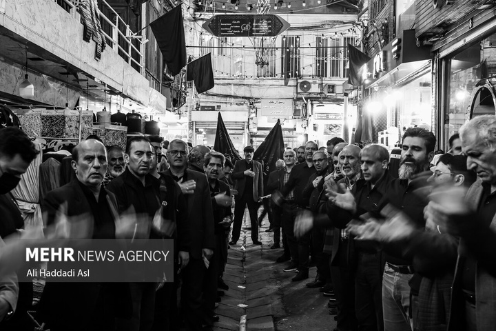 مراسم عزاداری فاطمیه در بازار تهران