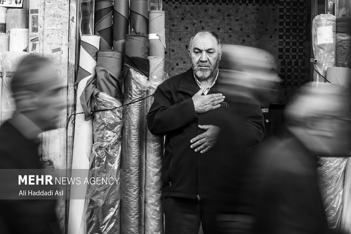 مراسم عزاداری فاطمیه در بازار تهران