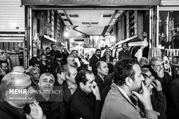 مراسم عزاداری فاطمیه در بازار تهران