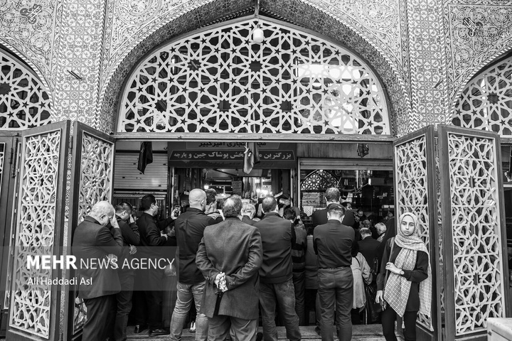 مراسم عزاداری فاطمیه در بازار تهران