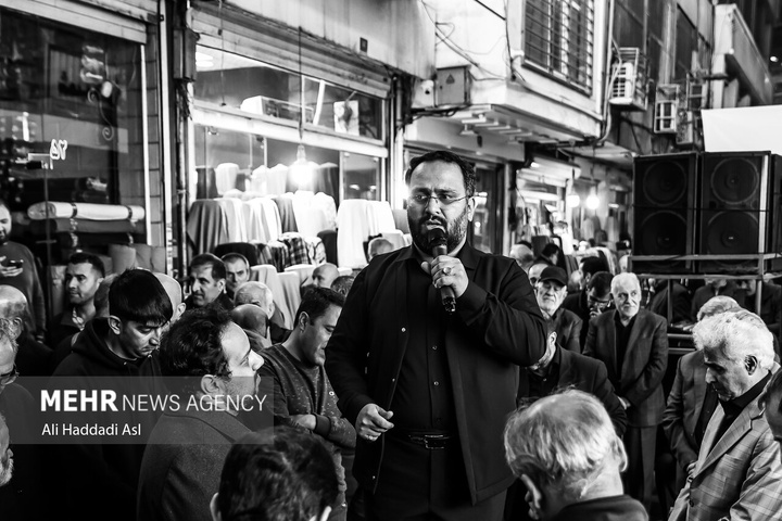 مراسم عزاداری فاطمیه در بازار تهران