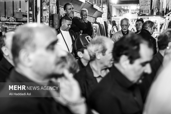 مراسم عزاداری فاطمیه در بازار تهران