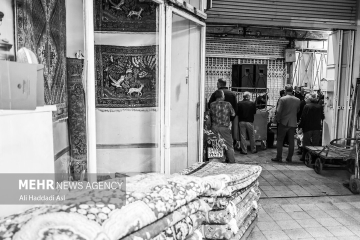 مراسم عزاداری فاطمیه در بازار تهران