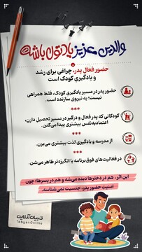 حضور فعال پدر، چراغی برای رشد و یادگیریِ کودک است