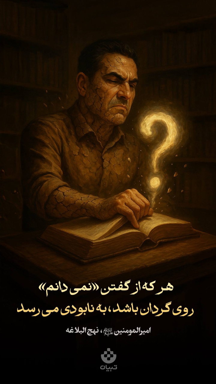 هر که از گفتن «نمی‌دانم» روی گردان باشد، به نابودی می‌رسد