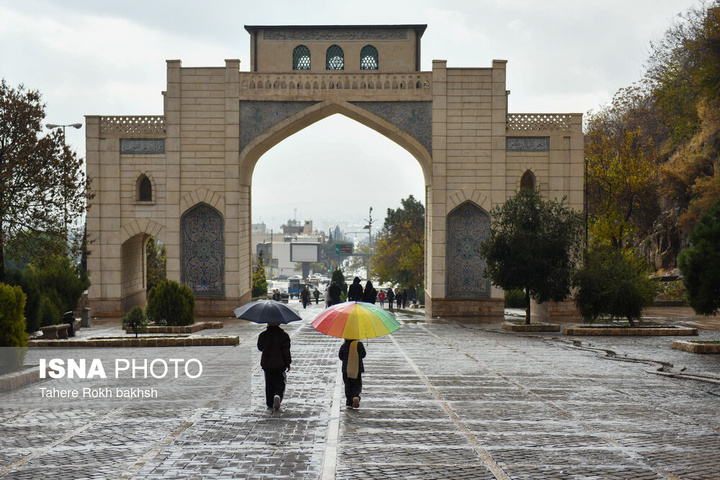 بارش باران پاییزی - شیراز