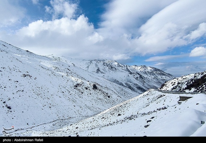 بارش برف در ارتفاعات تاریکدره همدان