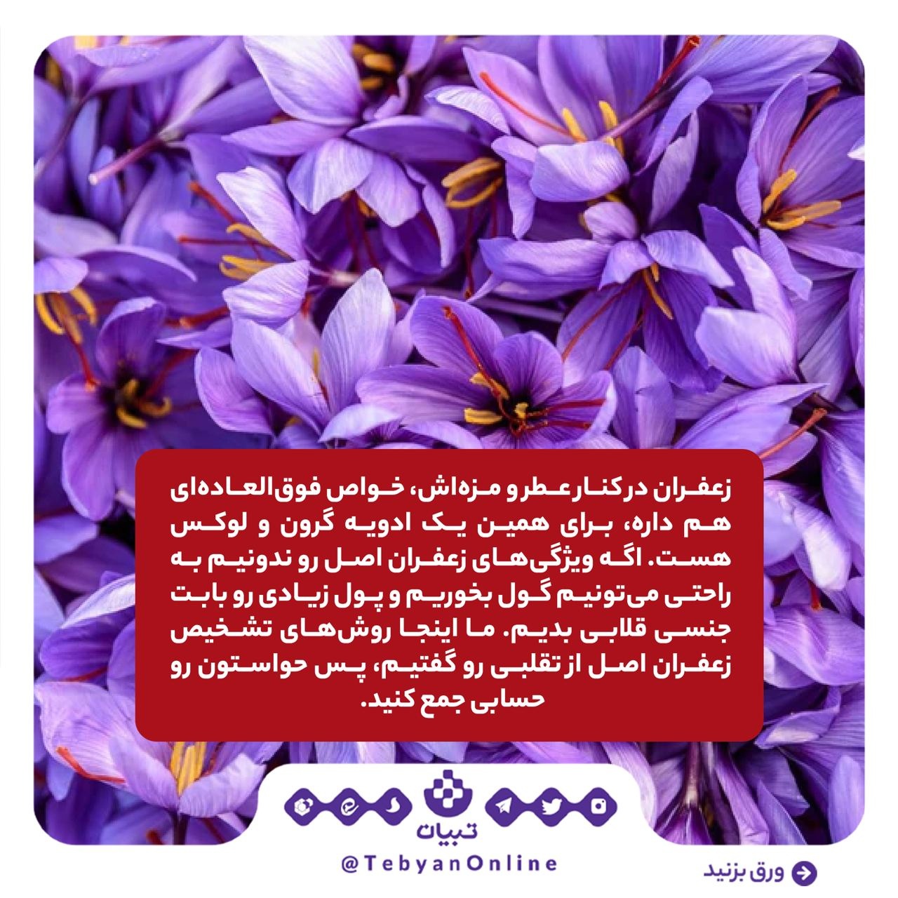 راه‌های تشخیص زعفران اصل از تقلبی