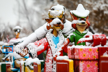 بارش برف در اراک