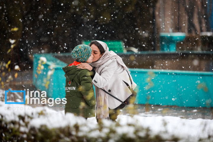 بارش برف در اراک