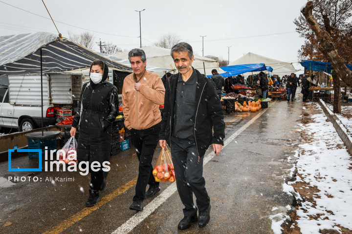 بارش برف در اراک