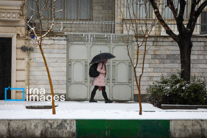 بارش برف در اراک