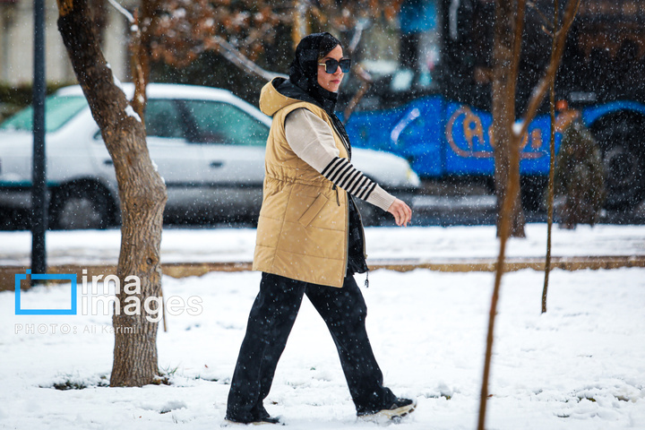 بارش برف در اراک