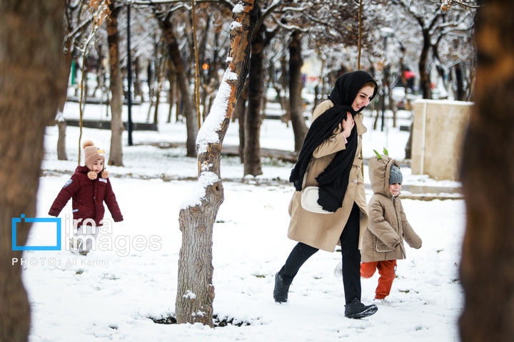 بارش برف در اراک