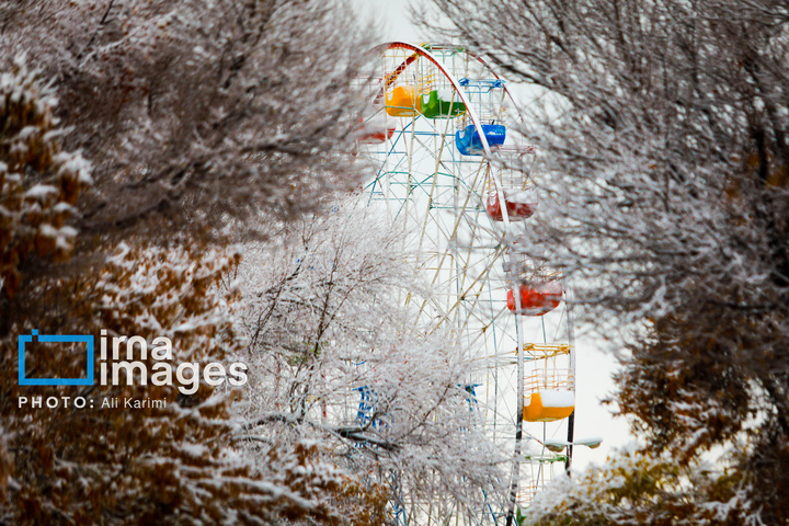 بارش برف در اراک