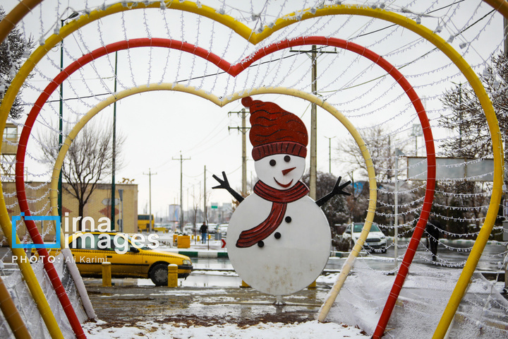 بارش برف در اراک