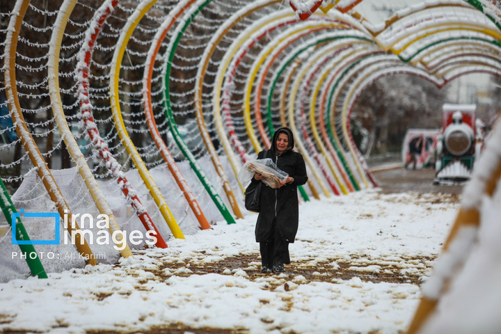 بارش برف در اراک