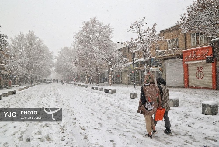 برف پاییزی در همدان