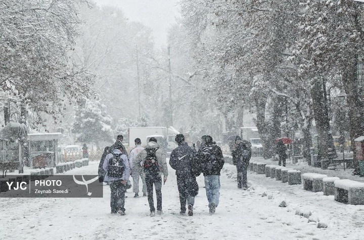 برف پاییزی در همدان