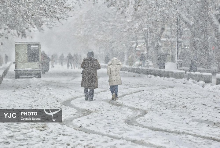 برف پاییزی در همدان