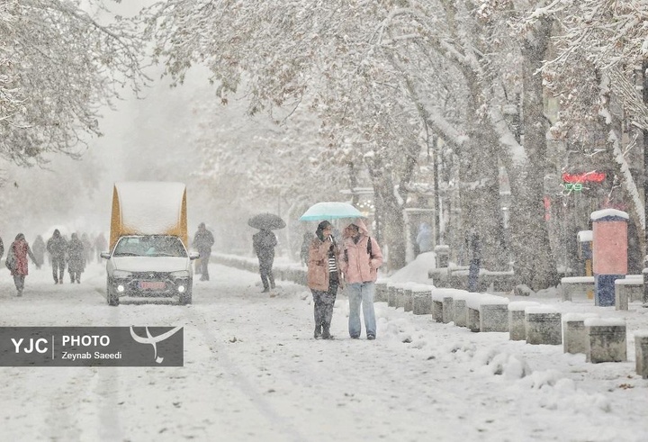 برف پاییزی در همدان