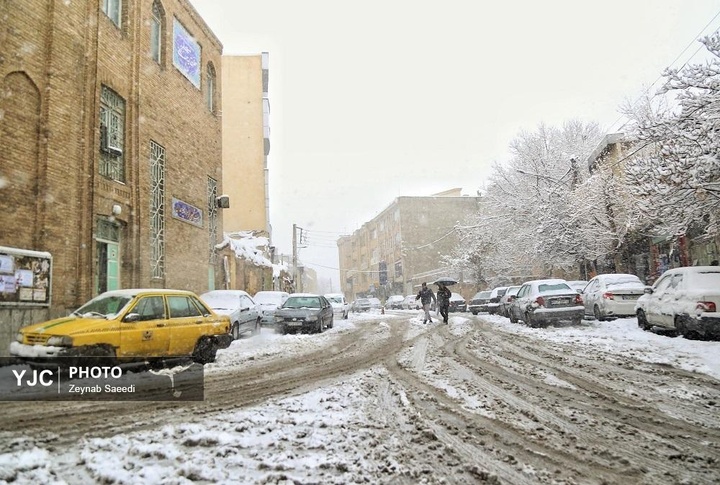 برف پاییزی در همدان