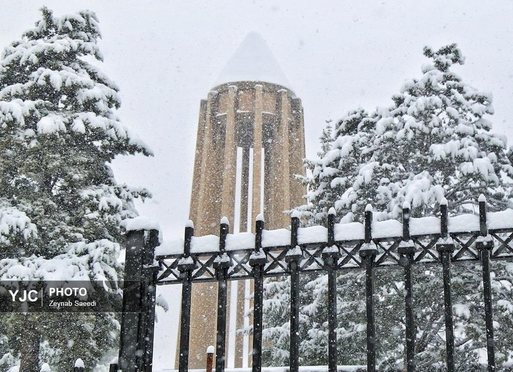 برف پاییزی در همدان