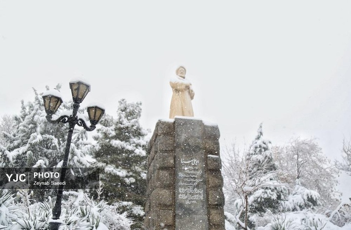 برف پاییزی در همدان