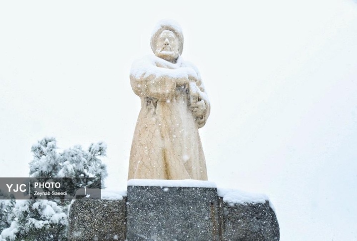 برف پاییزی در همدان