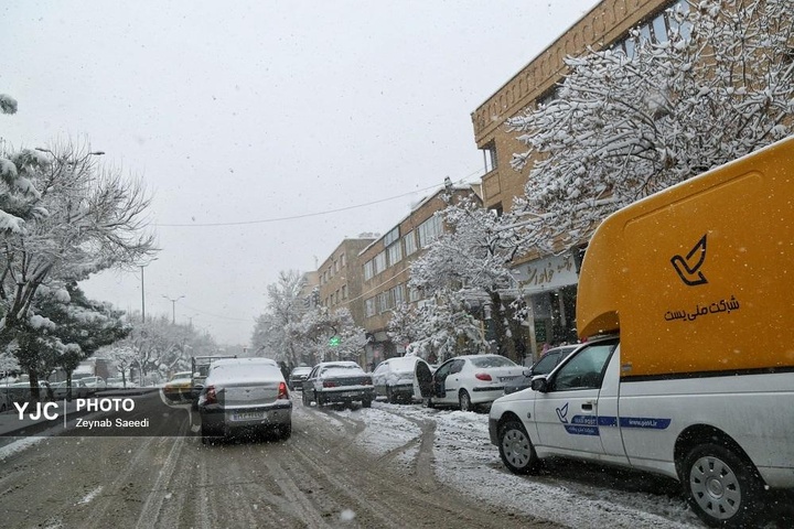 برف پاییزی در همدان