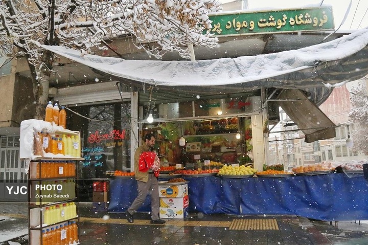 برف پاییزی در همدان