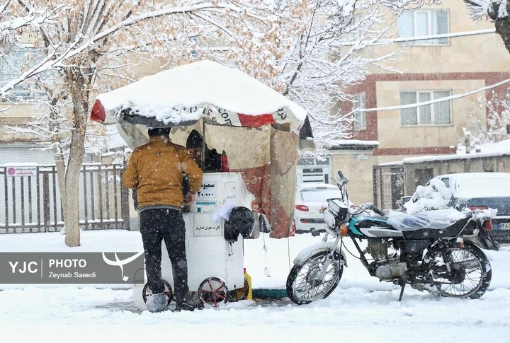 برف پاییزی در همدان
