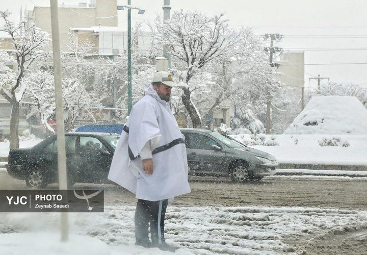 برف پاییزی در همدان