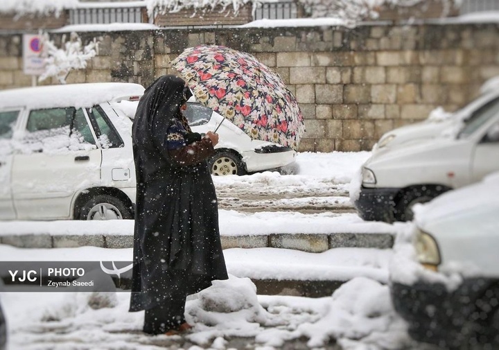برف پاییزی در همدان