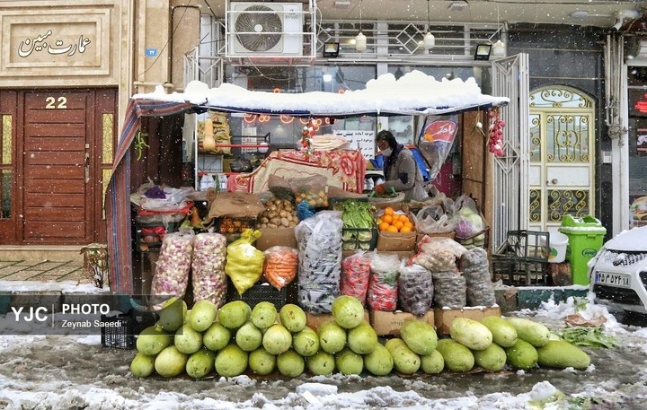 برف پاییزی در همدان